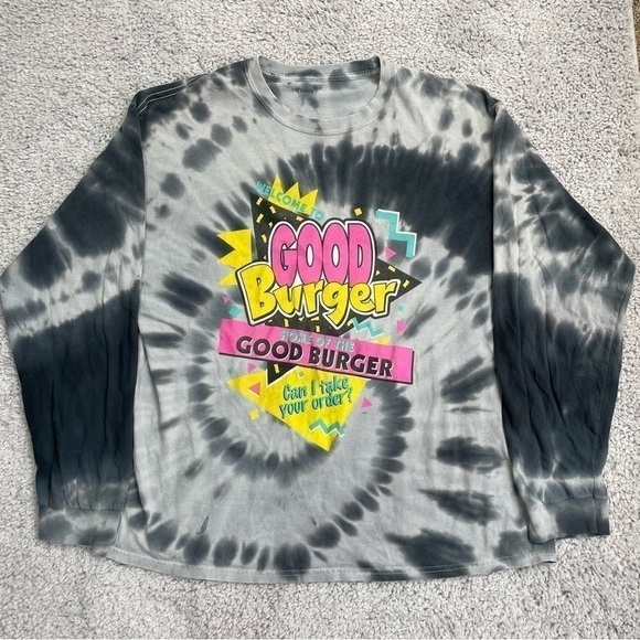 Vintage Nickelodeon Shirt Womens Large Good Burger Tee Unisex Tie Dye 90s Retro - Picture 1 of 6